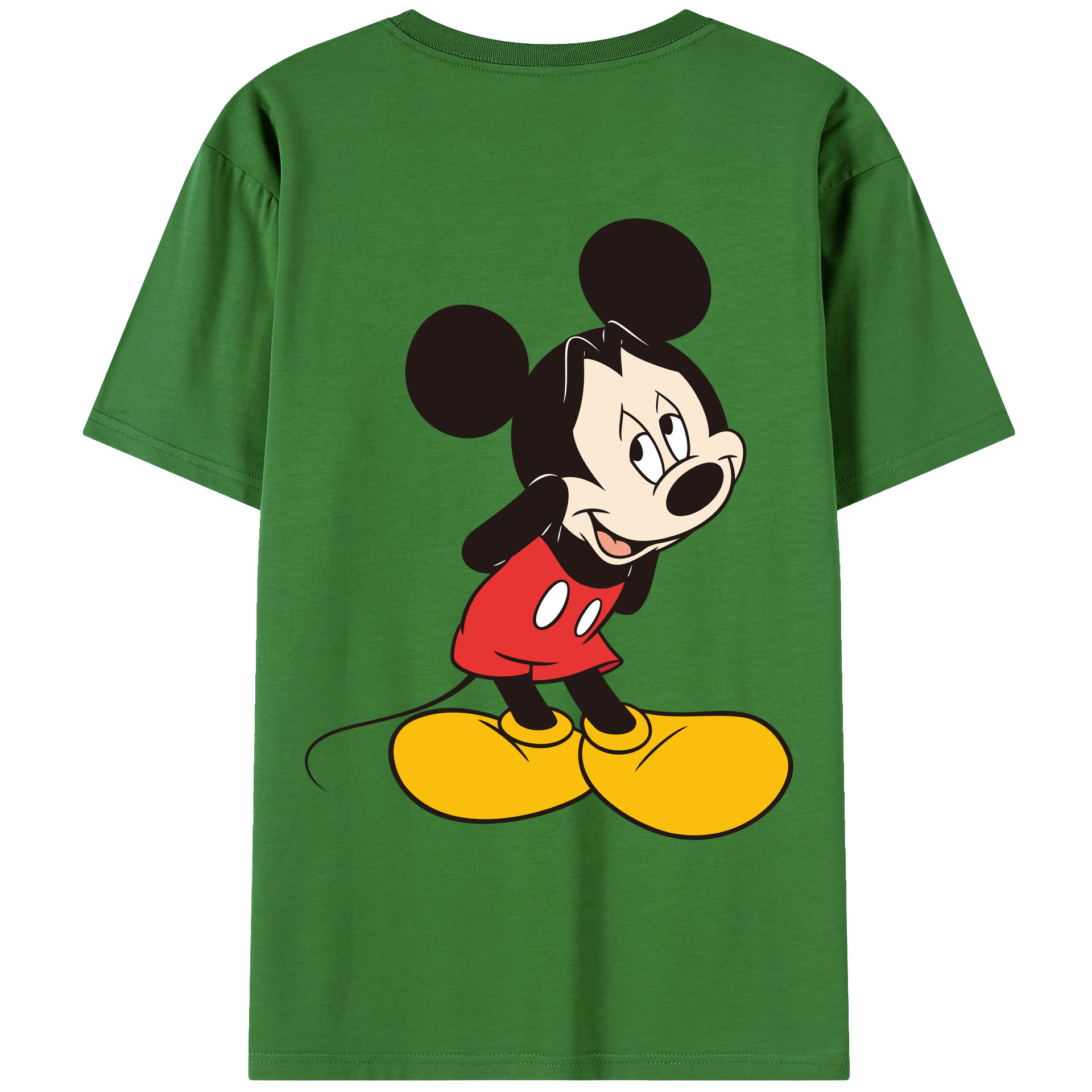 （画像用） ミッキーマウス Mickey Mouse レディース半袖Tシャツ(バックプリント)